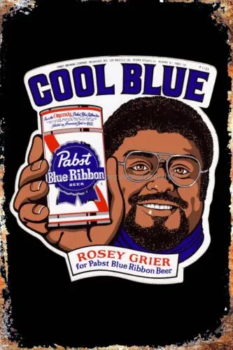 1pcs wall decor brewery bardecors PBR Rosey Grier 1970s metal tin sign