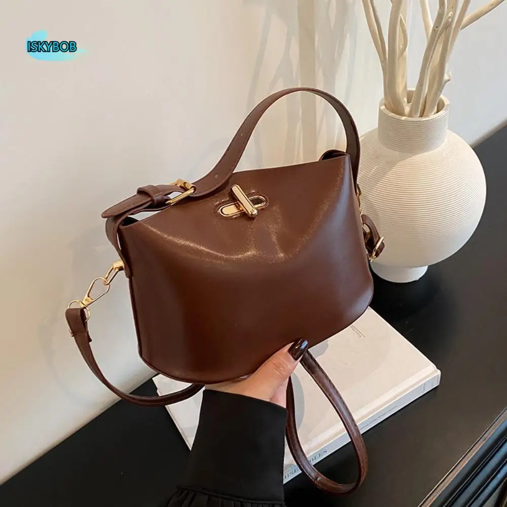 

Casual Solid Color Shoulder Bag Soft Elegant Crossbody Bag Adjustable Strap Women's Bag Daily Use