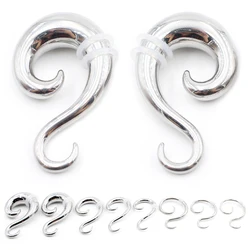 Alisouy 1PC Stainless Steel S-shaped Spiral Ear Plugs Tunnels Taper Cartilage Earring Gauges Expander Stretcher Piercing Jewelry