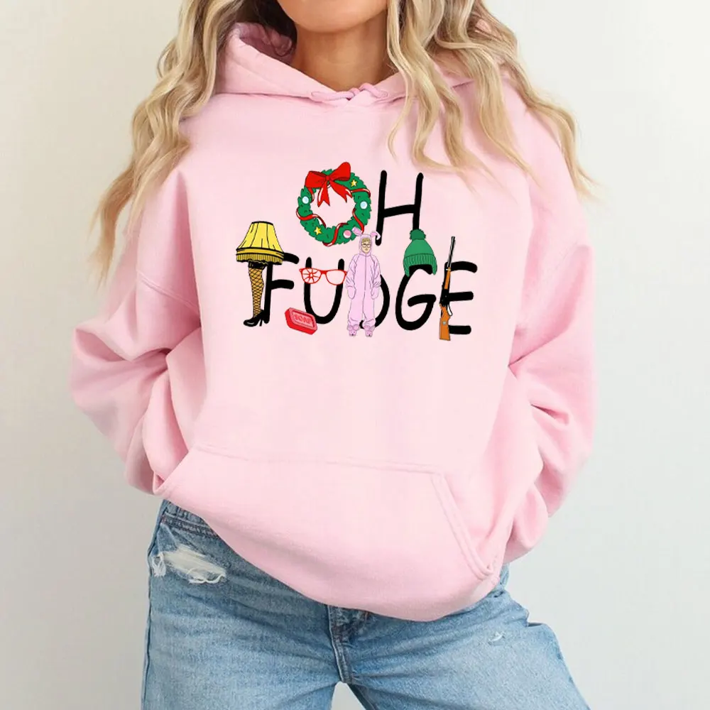 Women's Vintage Winter Tops Retro Christmas Movie Christmas Story O-neck Sweatshirt Funny Hoodies Xmas Gifts Aesthetic Clothes