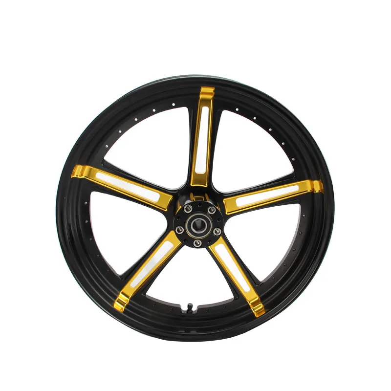 21 Inch Motorcycle Steel Ring Forged Aluminum Alloy Anode Gold Aluminum Wheel 21x3.50 Motorcycle Rim
