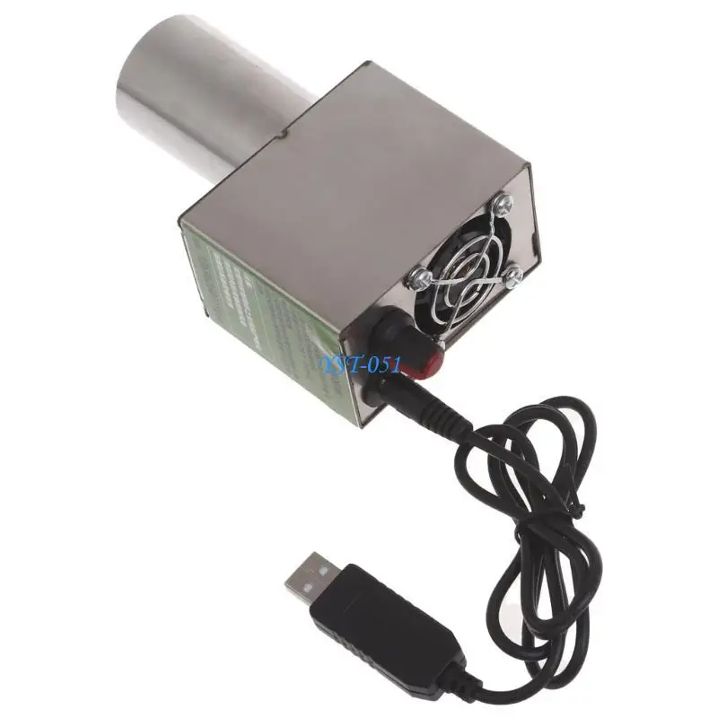 

E15A Portable Blower Stainless Steel Air Collecting Tube Dual Fan USB BBQ Fan