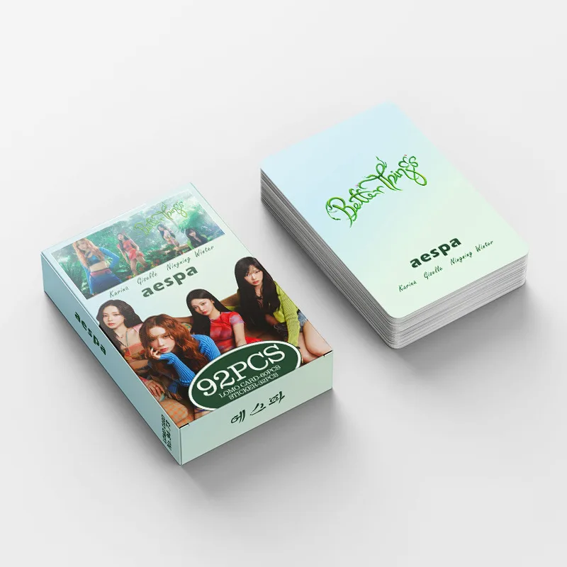 

92 Small Cards of Girl Group New Album Photo Cards, Collectible Greeting Cards, Journal Stickers, Double-Sided LOMO Cards