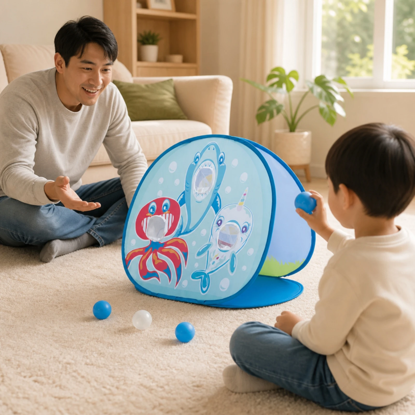 jeu-de-tir-avec-cible-pliable-de-type-tente-leger-avec-des-balles-souples-rangement-compact-ideal-pour-l’exterieur-pour-les-enfants-et-les-salles-de-jeux