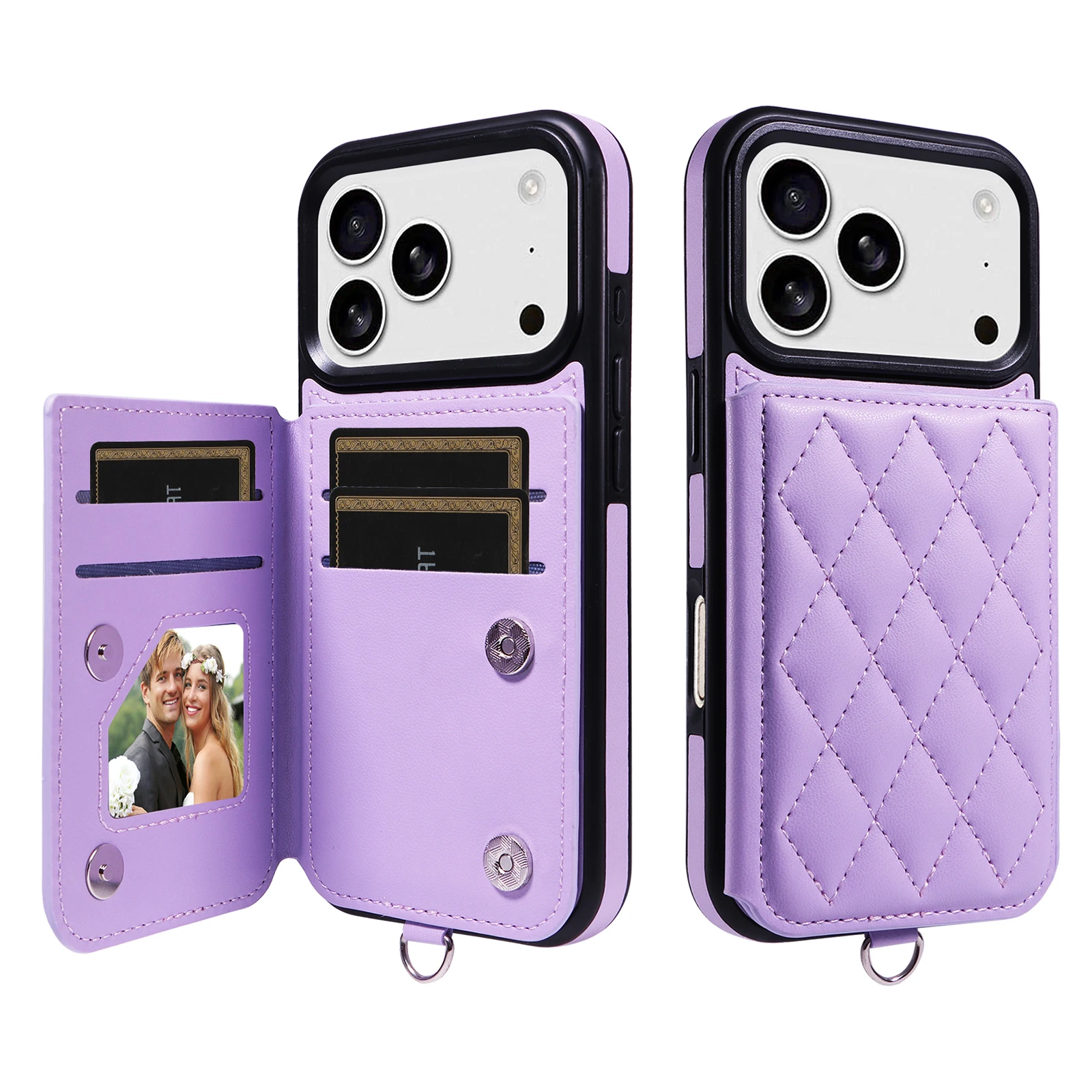 

Luxury Magnetic Flip Leather Card Solt Case For iPhone 17 Pro Max 16 Plus 15 Plus 14 13 12 11 Wallet Stand kickstand Strap Cover