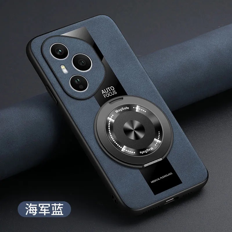 Case For Honor 400 Pro 400 Lite Sheep Buff Porsche 360° Rotation Stand Leather Skin-friendly Anti-fall Cover For Honor400 Pro