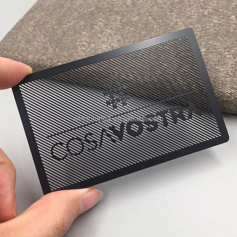 

Customized Eectroplated Color Laser Cut Metal Business Card