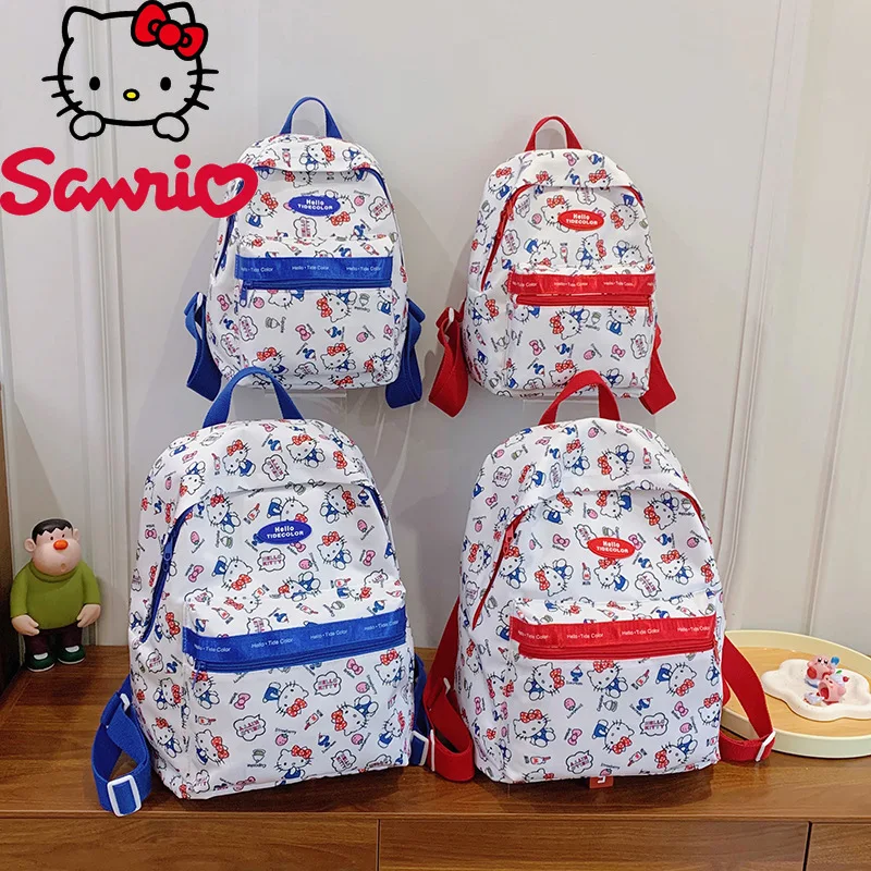 

Sanrio Hello Kitty New Women's Backpack Cartoon Cute Children's Backpack Fashion Trend Student Schoolbag Leisure High Quality