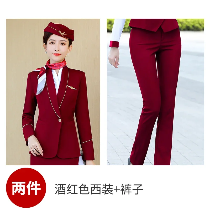 空港ホテルフロントデスク作業服美容師高速鉄道職業服中国南方航空会社スチュワーデス制服