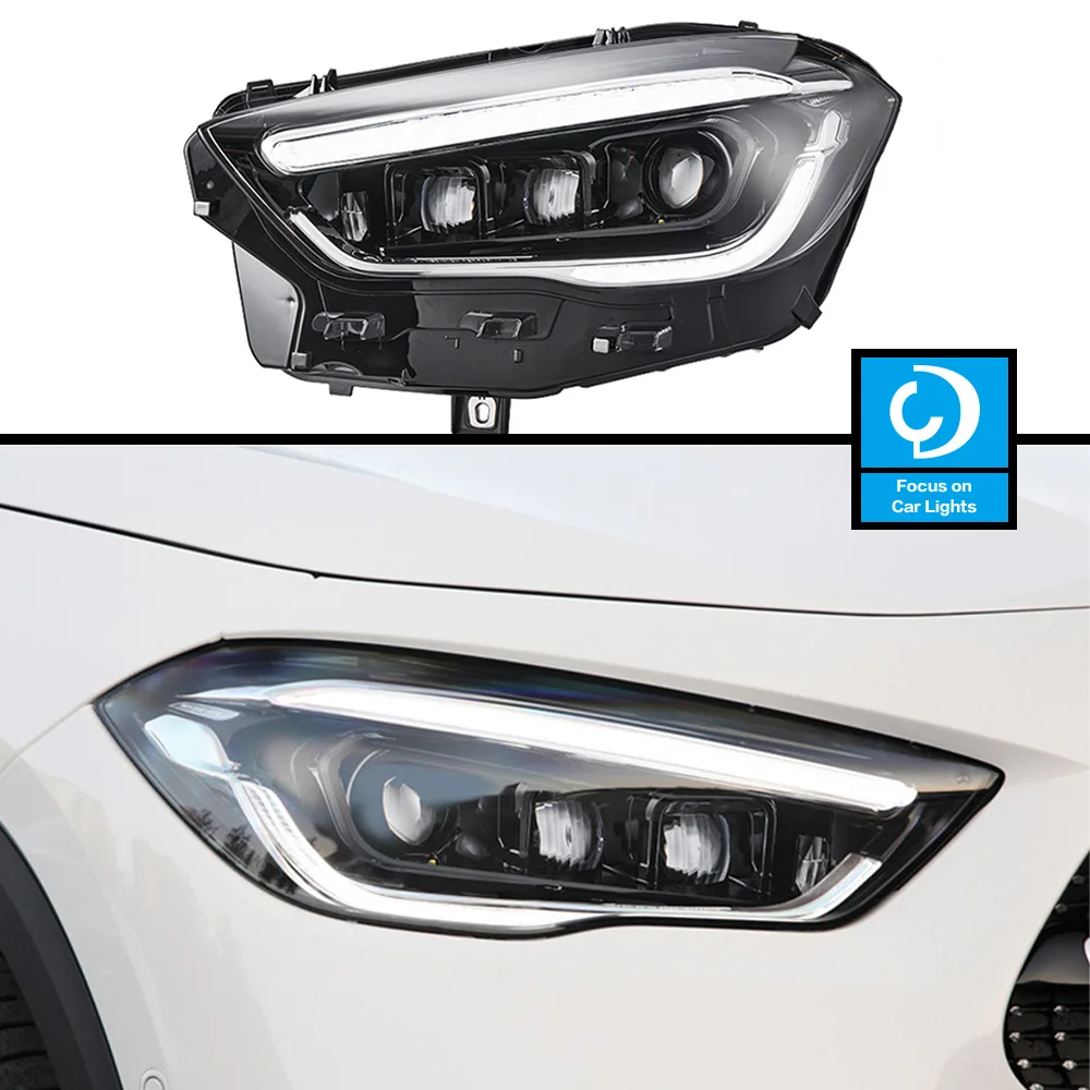 Car Front Headlight For Benz GLA200 LED Headlights 2020-2022 220 260 LED HeadLamp Styling Dynamic Turn Signal Lens Automotive