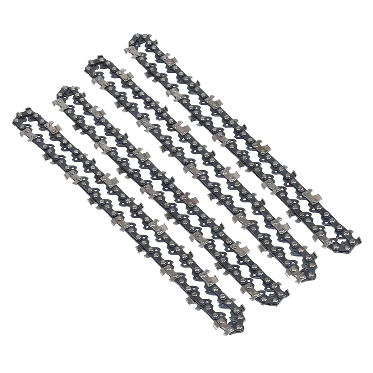 4Pcs Mini Chainsaw Chain 6 Inch Guide Saw Chain 1/4 LP Pitch, 37 Sections for Electric Portable Handheld Chain Saw