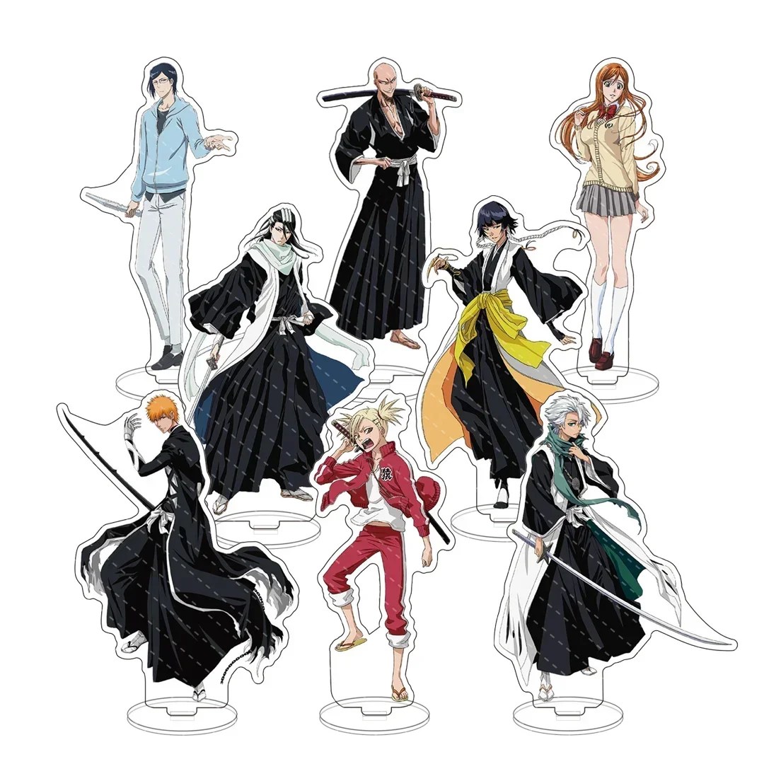 Anime Bleach Acrylic Stand Model Plate Kurosaki Ichigo Kuchiki Rukia Hitsugaya Toshiro Cartoon Figures Standing Sign Holder Gift