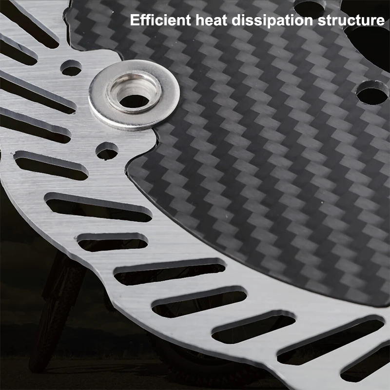 -1pc 140/160mm Carbon Fiber Brake Disc High-strength Lightweight Design  Road Bike Replacement Parts Cycling Accessories 1PC