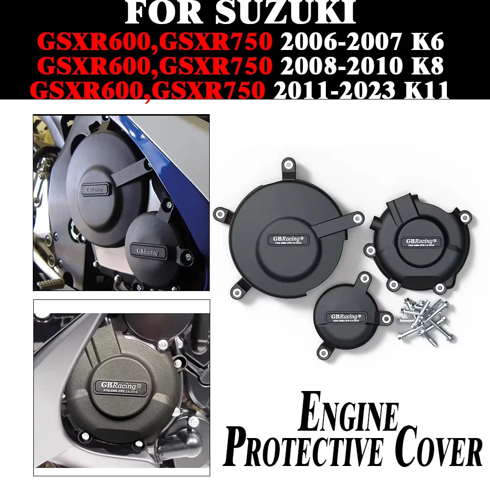 

For SUZUKI GSXR600 GSXR750 K6/K8/K11 2006-2023 Motorcycles Engine Protection Cover For GB Racing engine cover