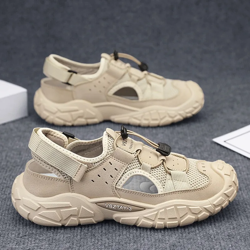 

Men's Sandals Fashion Outdoor Sports Sandals Summer Casual Beach Sandal Breathable Hollow Out Mesh Sandals for Men Hiking Sandal