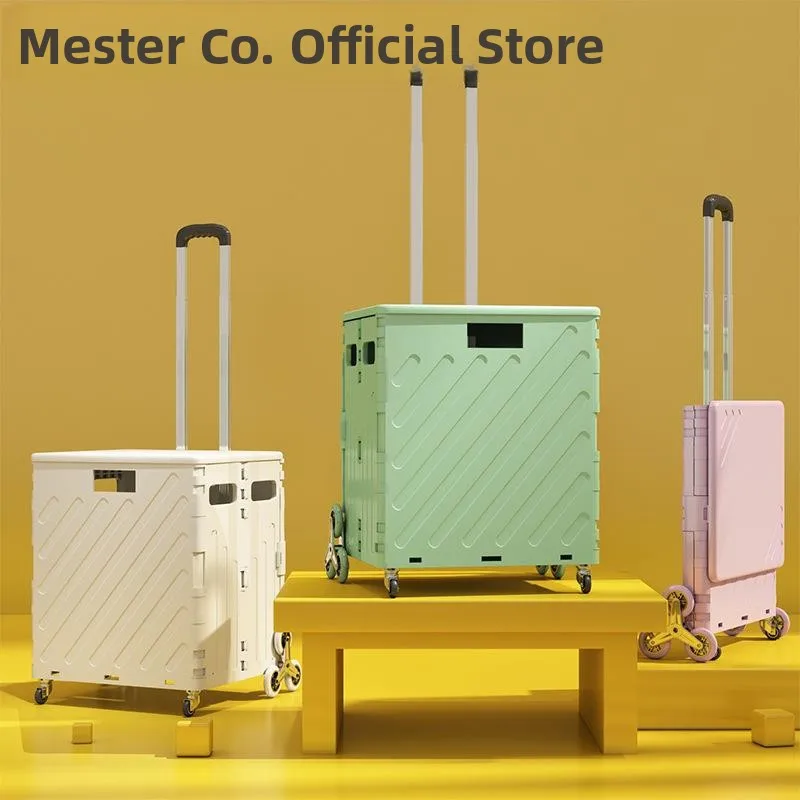 foldable-plastic-shopping-cart-small-pulling-car-home-use-picnic-stall-storage-vegetable-buying-compact-portable-trolley