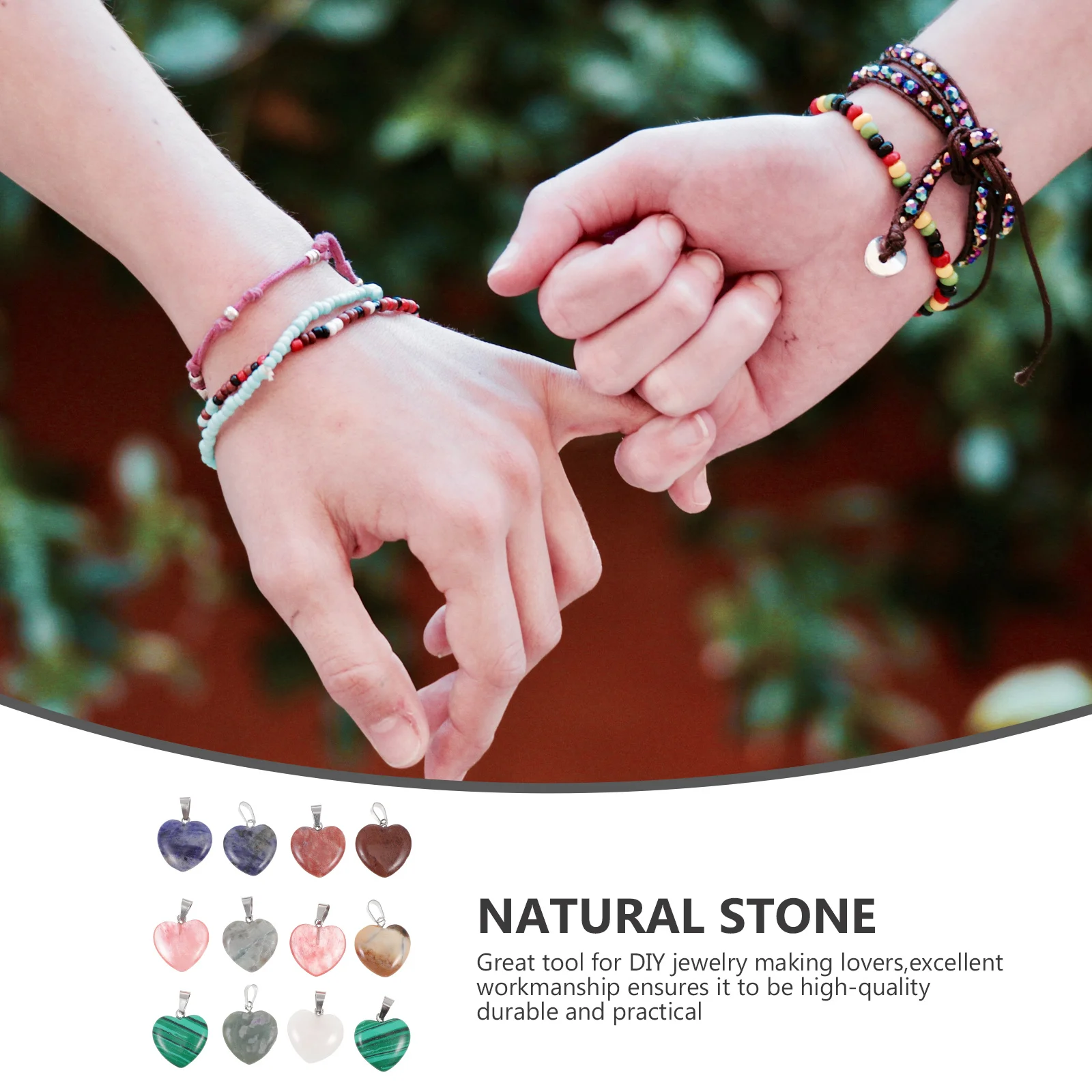 40Pcs Heart Shape Jewelry Pendants Exquisite DIY Necklace Earring Bracelet Making Accessories Fashion Creative Hanging Charms