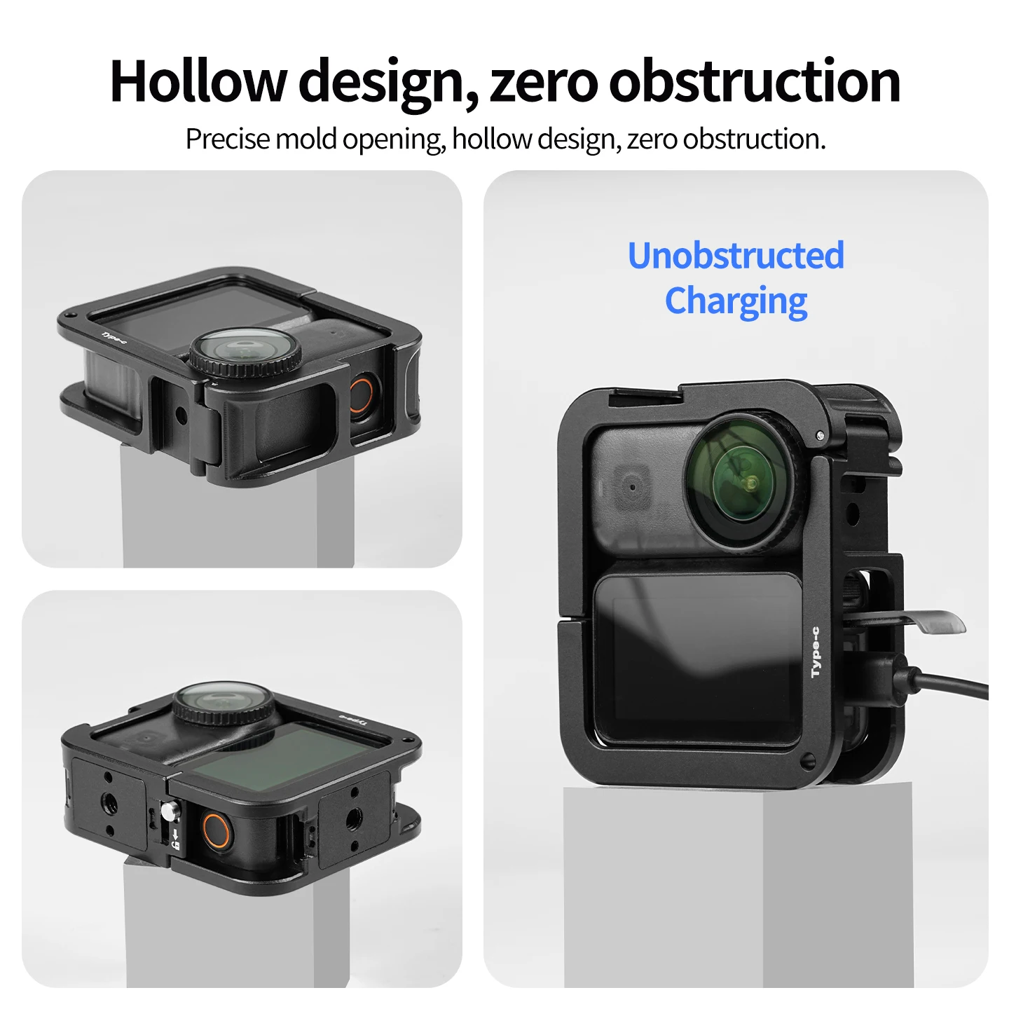 Aufladbarer magnetischer Kamerakäfig-Stativadapter für DJI Osmo Nano Kamera, Selfie-Stick, Fahrrad-Rucksackhalterung für Mikrofon- und Lichterweiterung – Detail 19