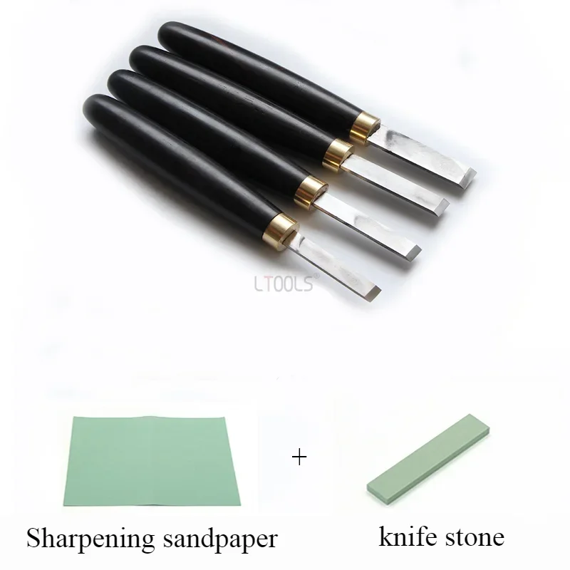 Whittling Wood Carving Knife Hand Tool Set Sharp Blade Tip Redwood Handle Wood Carving Wood Chisel Professional Woodworking Tool