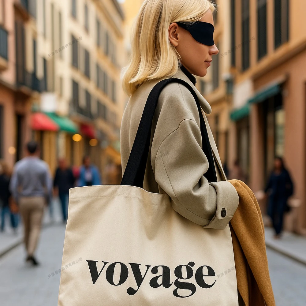 

Diaper Bag with Zipper Pocket Canvas Shoulder Bag Beach Bag Fabric Tote Bag Suitable for Shopping Travel Work Fitness Baby Bag