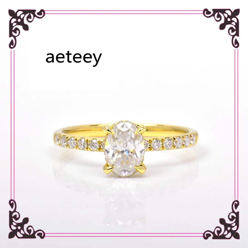 Custom 1CT Oval D/VS1 IGI-Certified Lab Diamond Engagement Ring in 9K/14K/18K Gold