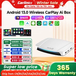 Carlinkit-Mini boîtier TV Android 13, 8 Go + 128 Go, Carplay sans fil, adaptateur sans fil automatique, Qualcomm 8 cœurs, mise à niveau HDMI Fota