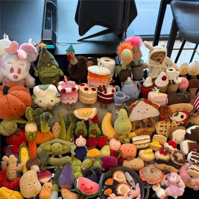 جيلي JC قصة الخبز سلسلة أفخم محشوة دمية لطيف شجرة أرنب كرة الثلج لينة الكرتون الأطفال العصرية لعبة حقيبة سحر هدايا عيد الميلاد