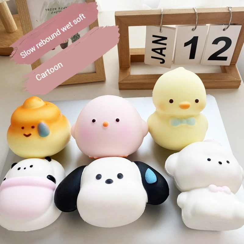 

Child Cartoon Pochacco Dog Pinch Fun Slow Rebound Soft Plastic Toy Cartoon Animal Cat Bear Panda Decompression Toy Boy Girl Gift