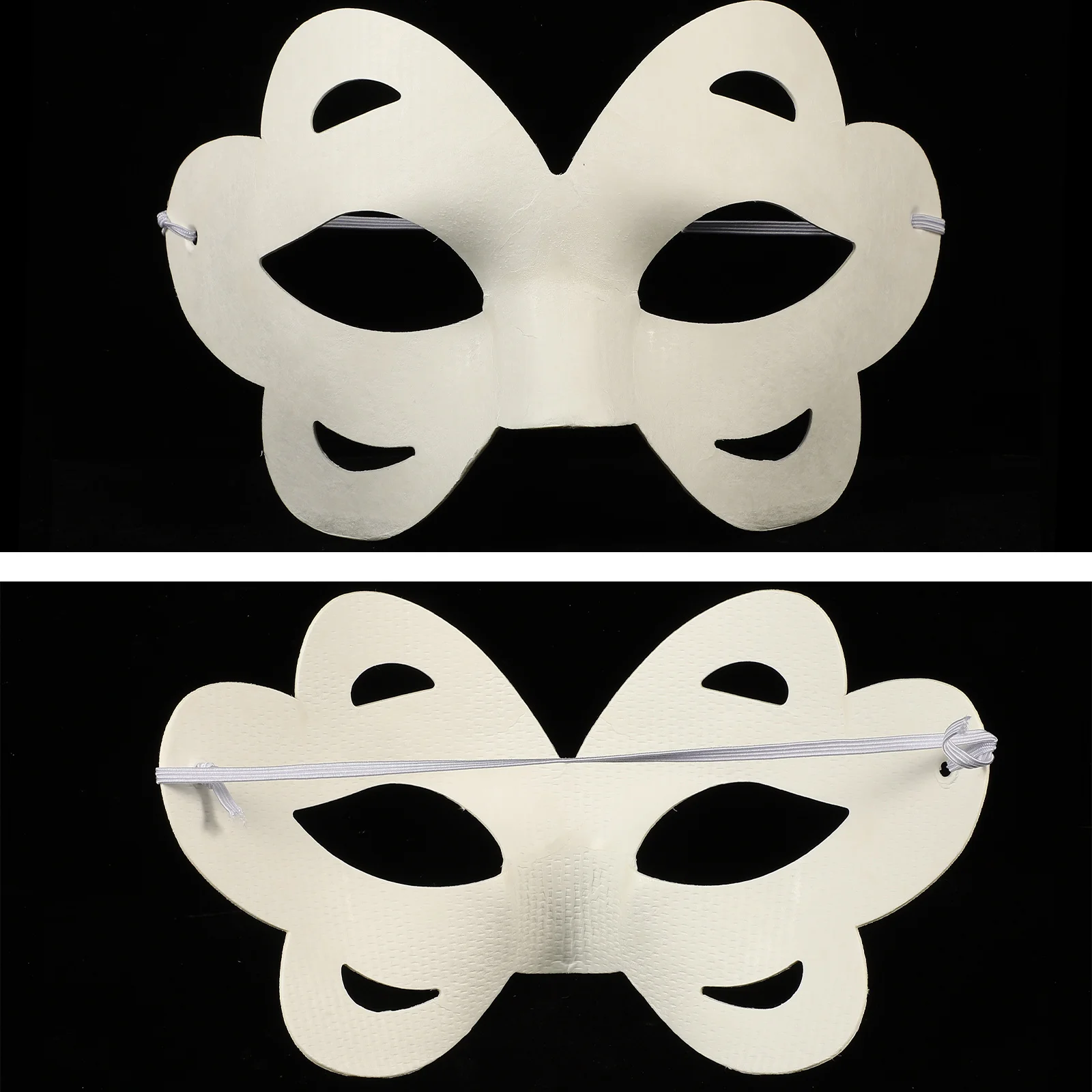 

10pcs Blank Masks White Masquerade DIY Paper Unpainted Kids Festive School Craft Halloween Party Prop Decor