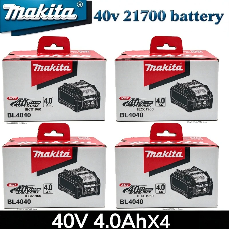 Makita 40V 4.0Ah BL4040 XGT Lithium-Ion Battery Pack Makita XGT Compatible Cordless Power Tools Long Runtime Continuous Working