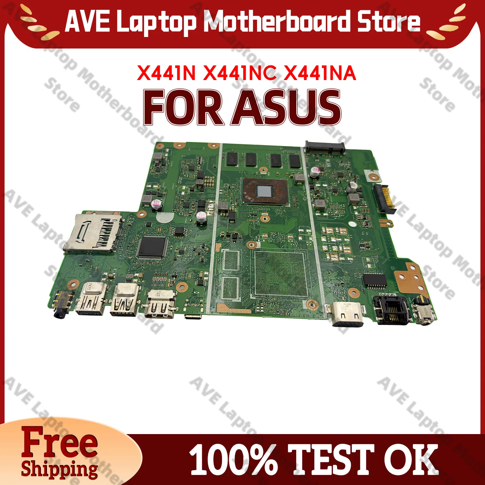 x441na-laptop-motherboard-for-asus-vivobook-x441nc-a441n-x441n-f441n-x441na-mainboard-with-celeron-cpu-100-tests-ok-fast-ship