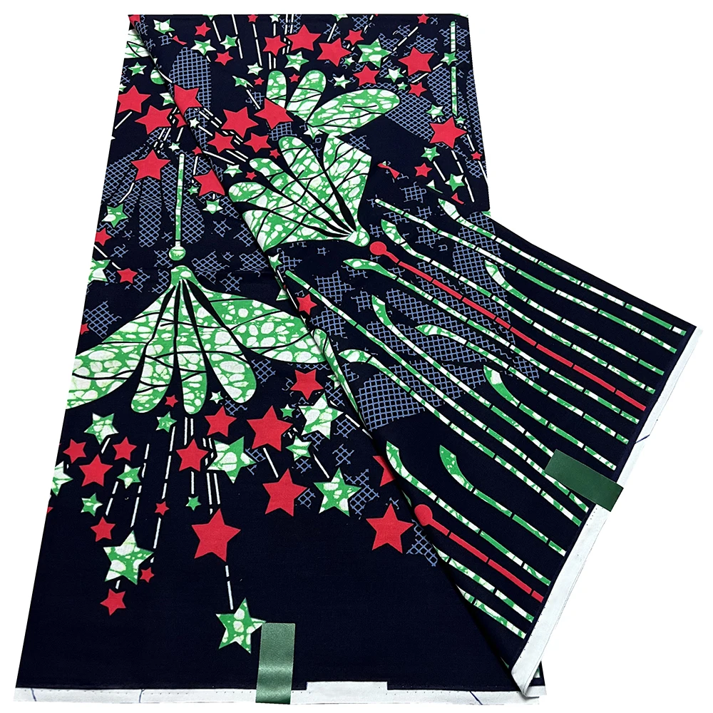 Fashion African Real Wax Fabric 100% Cotton Soft Nigerian Ankara Fabric Block Prints For Sewing Women Dresses