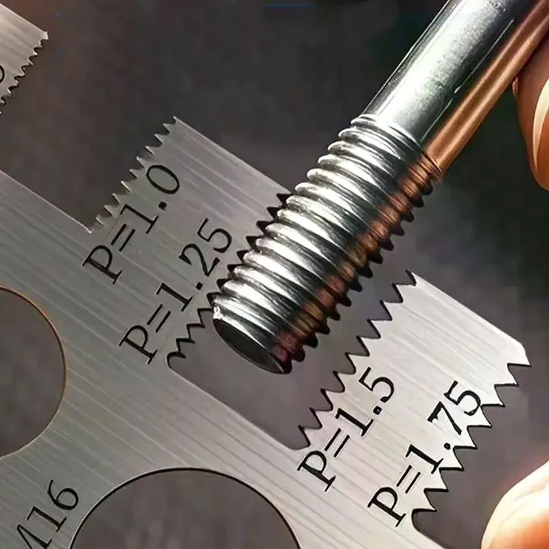 410 Stainless Steel Screw Measuring Caliper Length Diameter Pitch Bolt Caliper M Threading Tools Precise Pitch Measurement