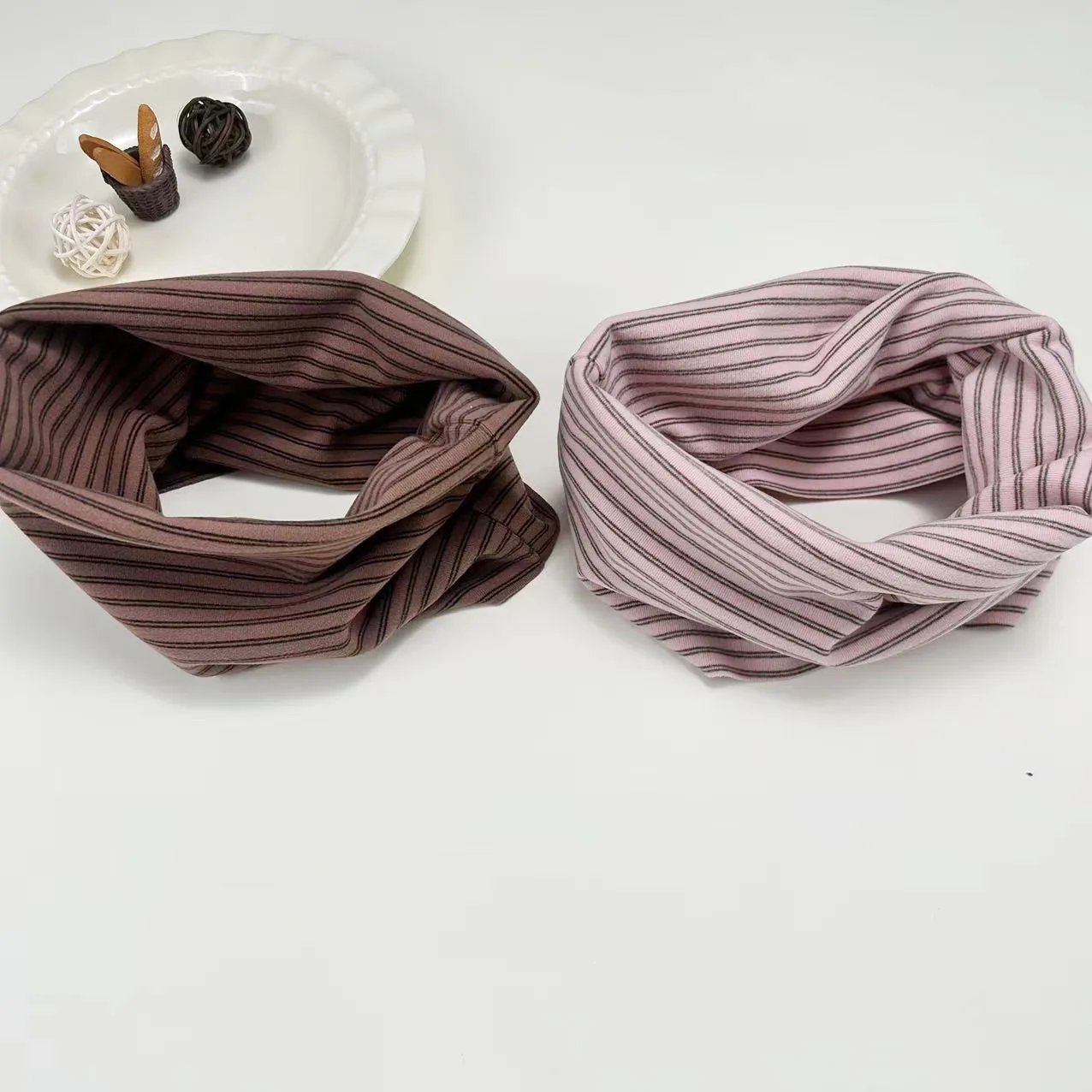 2pcs Winter Thickened Warm Neck Ring - Unisex Collar Cold-Resistant Scarf Warm Neck Protection Scarf