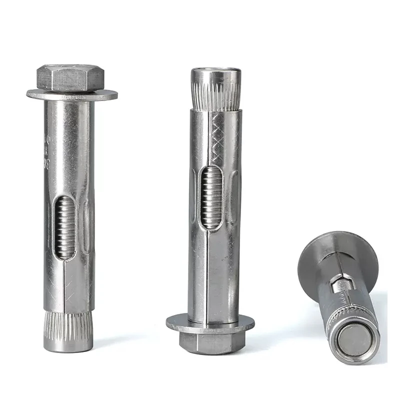1-3 szt. M6 M8 M10 M12 304 ze stali nierdzewnej zewnętrzna sześciokątna śruba rozporowa tuleja kotwa do betonu wbudowane śruby napinające