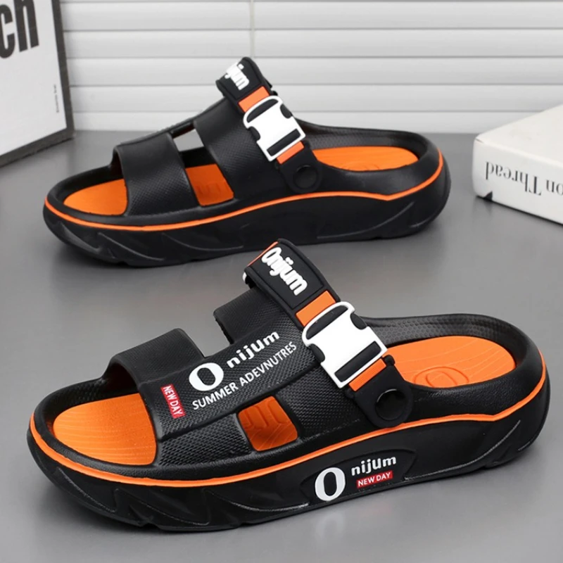 

Новинка 2024 года, мужские тапочки, удобная мягкая мужская пляжная обувь, домашние и уличные сабо, массажная повседневная обувь, нескользящие мужские сандалии, Zapatos