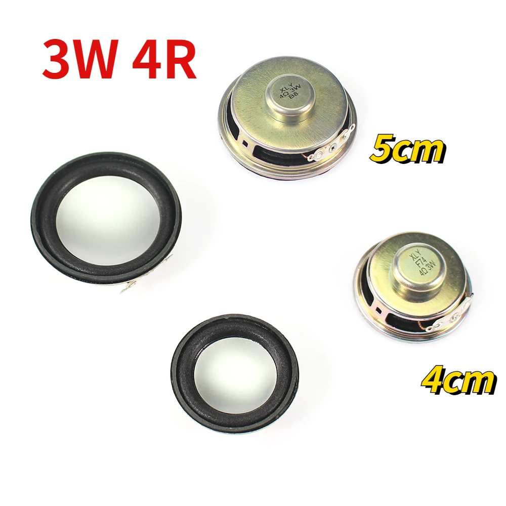 

2pcs Mini Speaker 3W 4R Diameter 40mm/50mm Mini Amplifier Loudspeaker Trumpet 3 Watt 4 Ohm Speakers for Arduino