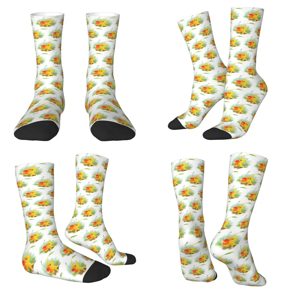 Pikmin Cartoon Anime Socks Harajuku High Quality Stockings All Season Long Socks for Unisex Valentine's Day Gifts