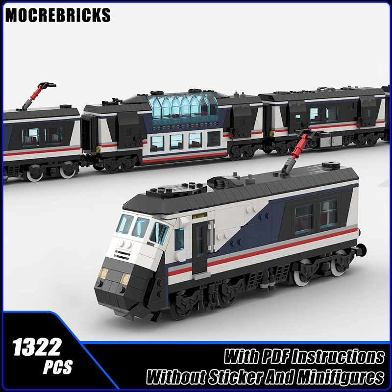 

Urban Transportion Railway Vehicle Metroliner Express Train With Motor MOC Building Blocks Model DIY Technology Bricks Toys Gift