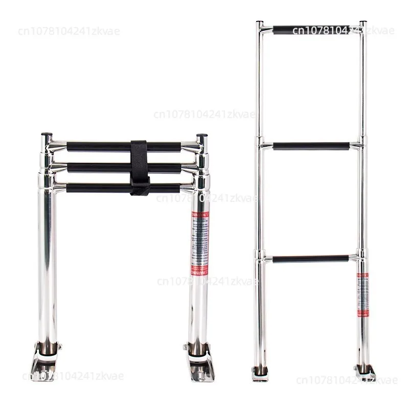 

316 stainless steel yacht launch ladder hidden folding telescopic launch ladder boarding ladder pedal