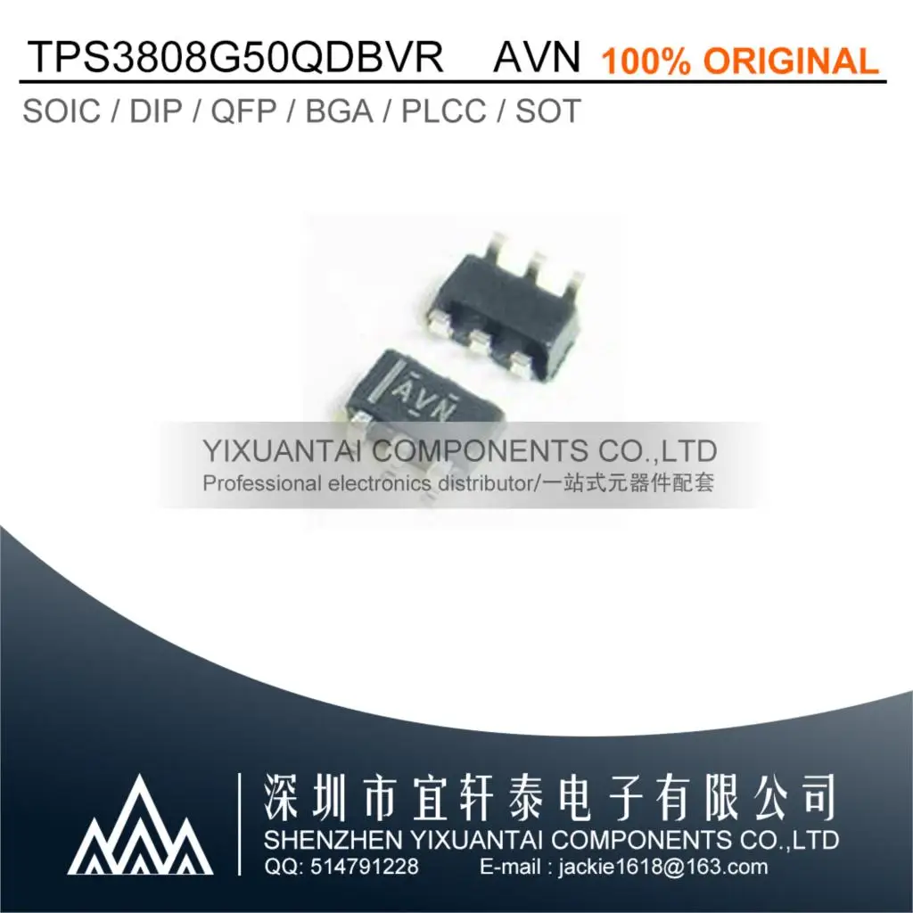 

10pcs/Lot TPS3808G50QDBVR TPS3808G50Q 3808G50 AVN SOT23-6 NEW