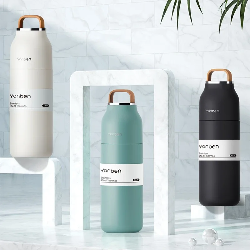 

Portable Thermos with Straw 304 Stainless Steel Thermal Mug Tumbler Coffee Cup Sports Vacuum Flasks Cold Hot Water Bottle
