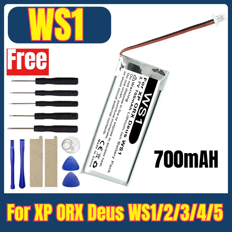

3.7V 700mAh Metal Detector Battery for XP ORX Deus WS1/2/3/4/5