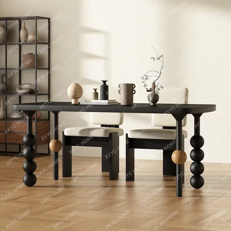 

Обеденный стол LX Style из массива дерева, маленький прямоугольный стол для дома, винтажный