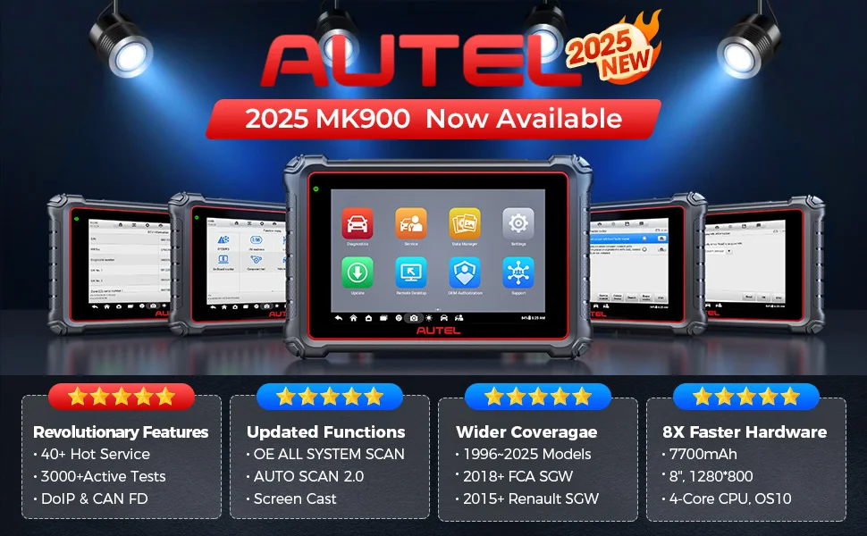 Autel MaxiCheck MK900 Obd2-Scanner, bidirektionales Steuerungsscan-Tool, alle Systemdiagnosetools DOIP & CAN-Upgrade von MK808BT – Detail 1