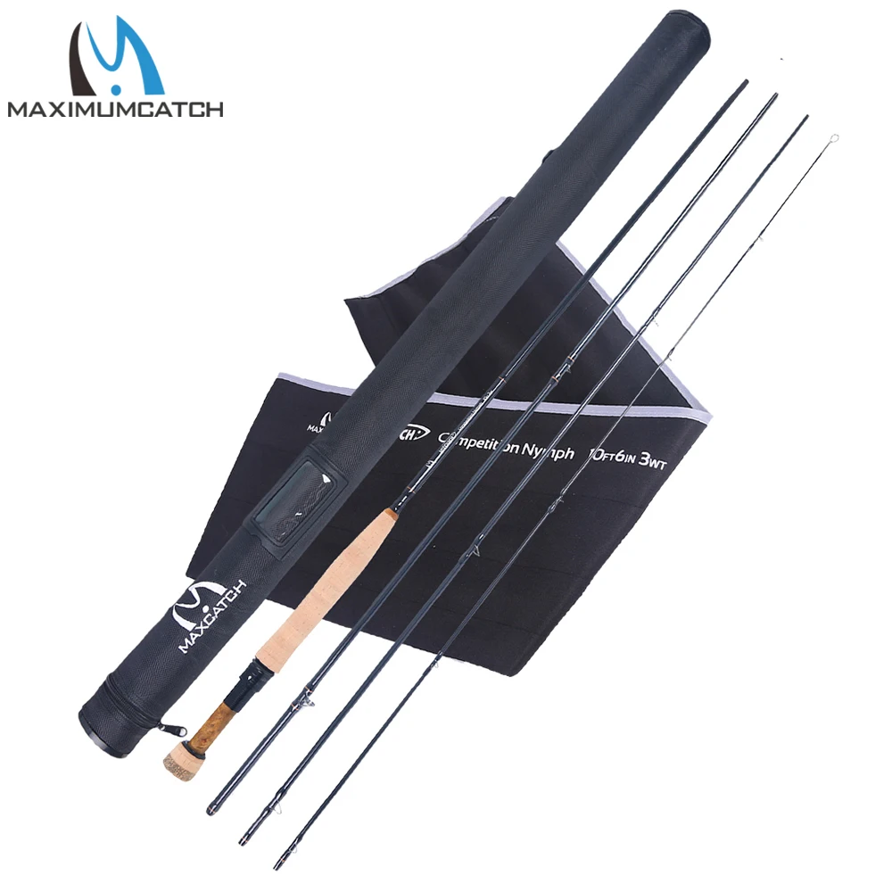Maximumcatch Competition InTouch Nymph Fly Rod 10'0'' 10'6'' 2/3WT Euro Nymphing Fly Fishing Rod Fast Action with Hard Tube