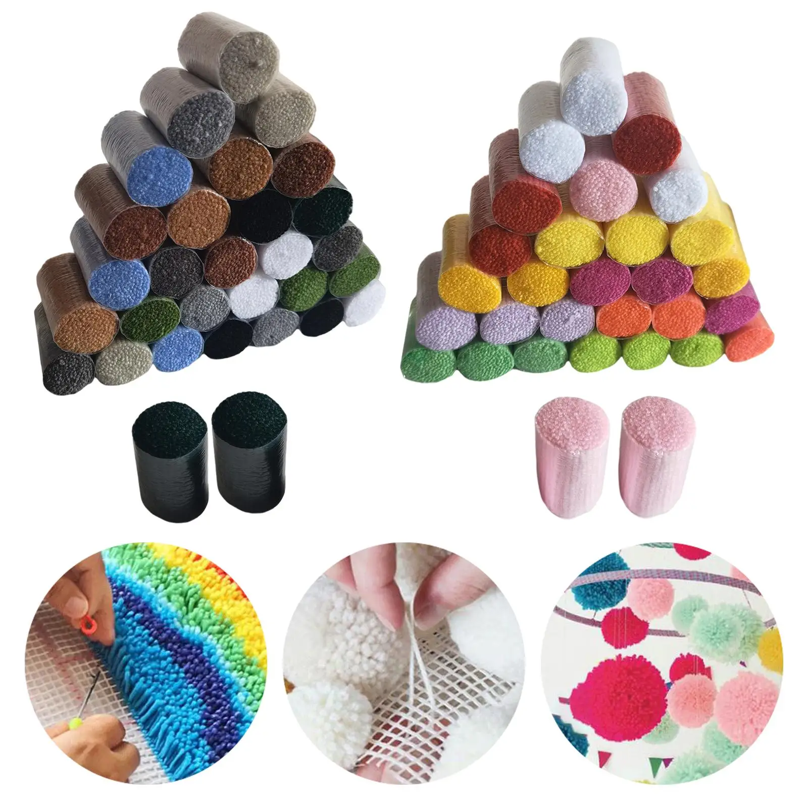 Colorful Precut Latch Yarn 5