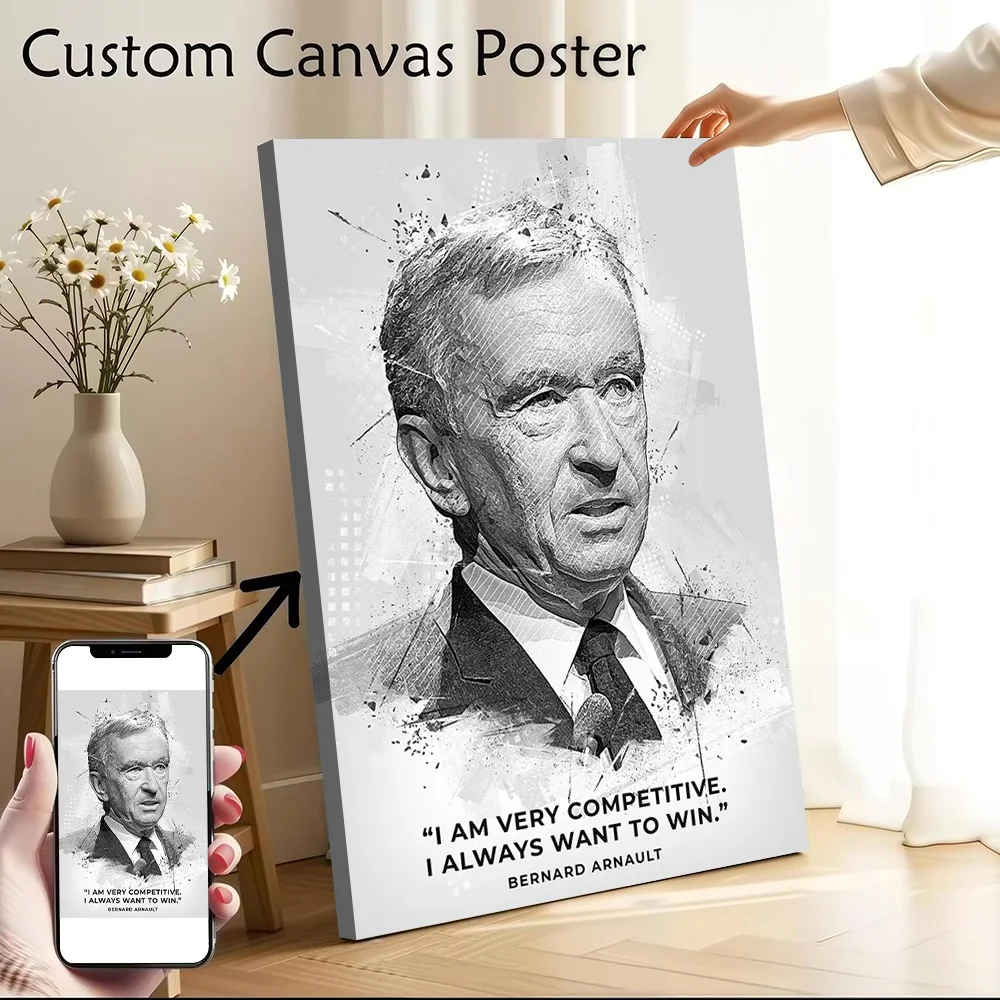 Bernard Arnault Printed Canvas Poster Personalized High Quality Wall Art Paintings for Decor Living Room Decorations Painting