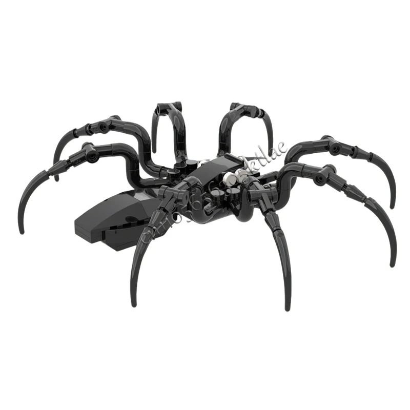 187 pièces de construction, modèle de blocs de construction modulaires personnalisables en forme d'araignée noire, design simple, éducatif, bricolage, jouet pour garçon, cadeaux de vacances