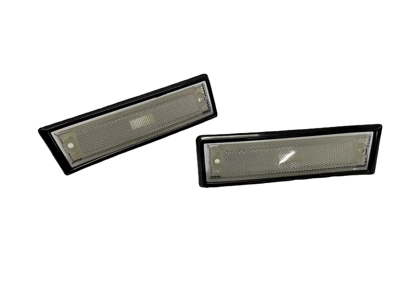 

2 Pc Side Marker Light Clear Lens With Black Trim For Chevrolet Gmc Ck Pick Up Blazer Jimmy 81-91 Best Value Car Parts
